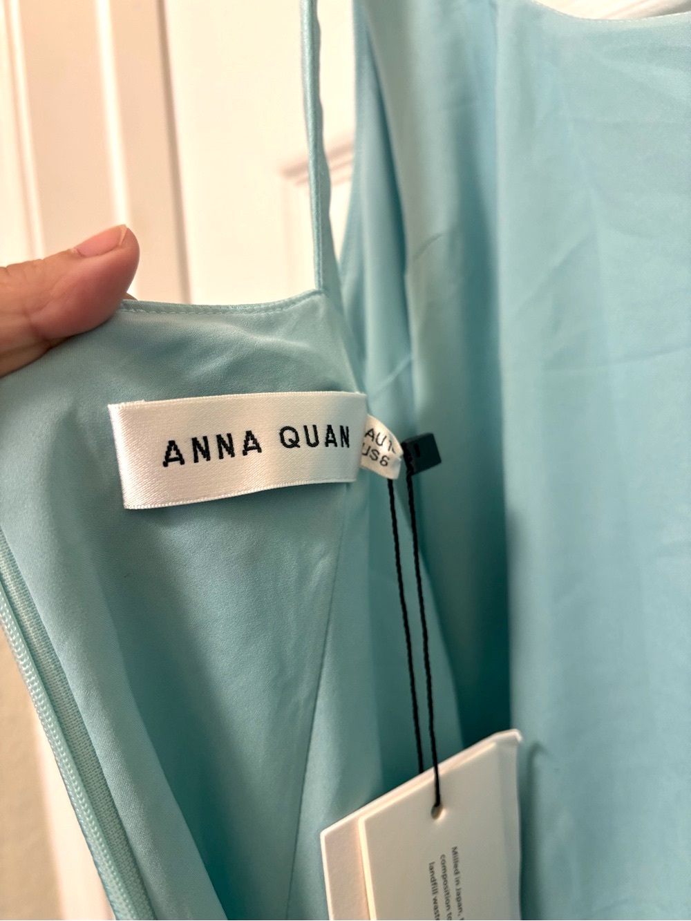NWT ANNA QUAN Etta Dress in Electric Teal - Picture 5 of 8